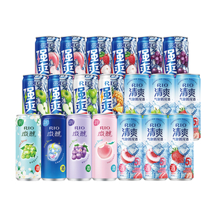 礼盒装RIO锐澳预调鸡尾酒微醺清爽强爽全家福330ml*24整箱囤货装