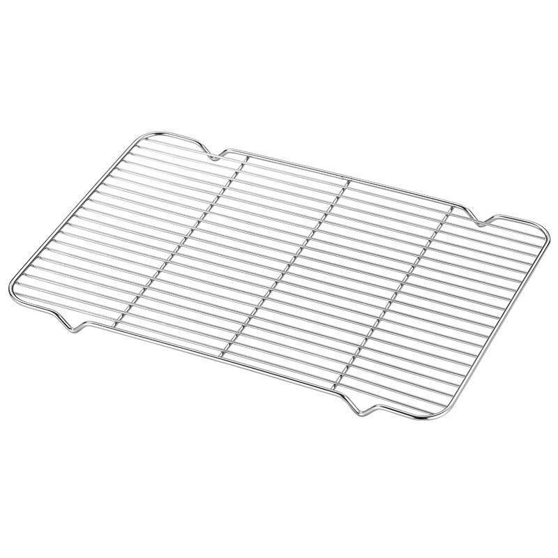 不锈钢有脚凉网平烧烤网烤箱网架面包烘焙滤水架隔长方形沥油网架