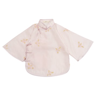 儿童旗袍女春秋夏季中国风民国风民国装女童夏上衣模特包边