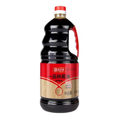 【中华老字号】致美斋一品鲜酱油1.9L大桶装酿造酱油家用调味品