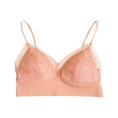 法式蕾丝乳胶内衣无钢圈无痕法式