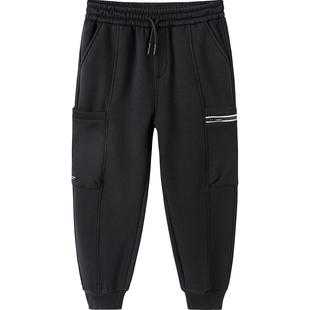 巴拉巴拉童装男童长裤加绒小童大童裤子秋冬卫裤束脚保暖时尚休闲