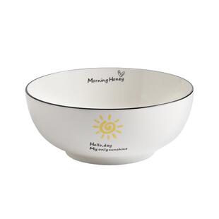 北欧家用创意陶瓷米饭碗泡面碗汤碗沙拉碗情侣碗微波炉烤箱碗专用