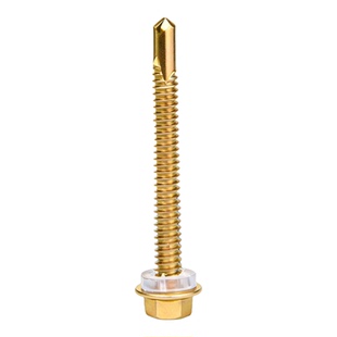 国标加硬镀彩锌外六角钻尾自攻螺丝钉彩钢瓦铁皮自钻燕尾螺丝M5.5