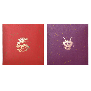 2026年生肖马新年新品方形红包袋挂饰迷你利是封开门回礼金色定制