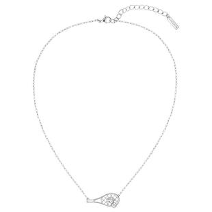 【新年礼物】LACOSTE/法国鳄鱼精钢女士网球形状鳄鱼吊坠心形项链