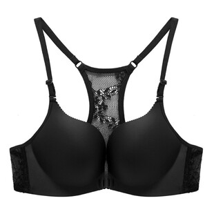 文胸前扣无钢圈女前开式小胸前排扣子前面带扣工字美背内衣