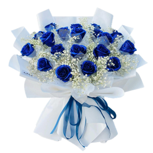 情人节蓝色妖姬玫瑰鲜花生日毕业花束同城配送女友北京上海南京店