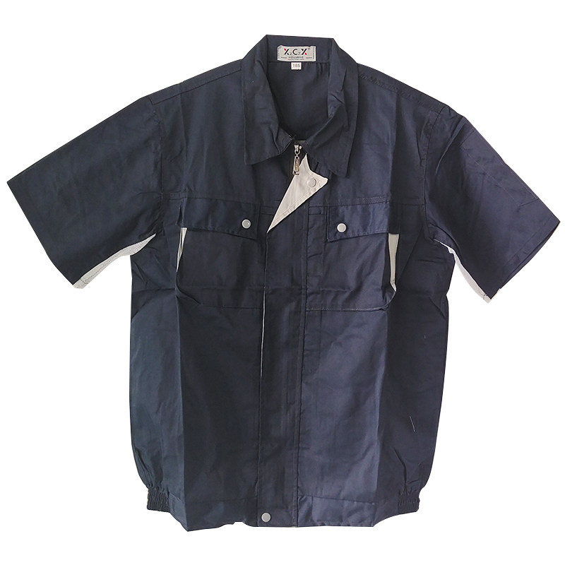 夏季工作服套装男半袖劳保服上衣快递水电维修装潢车间机械厂服