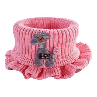 儿童毛线针织围脖冬季防寒保暖宝宝休闲脖套男童女孩小鹿卡通套脖