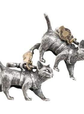 KOPO METAL 原创银制啊猫啊狗 台湾手工银饰 男女创意吊坠