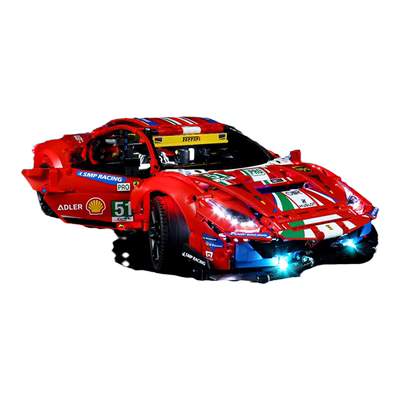 适用于乐高42125法拉利488GTE赛车模型积木拼装灯饰灯光展示盒