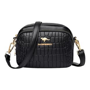 真皮质感小包包女2026新款时尚单肩斜挎包中年妈妈女士手机零钱包