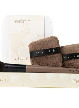 Mirra可可酥定妆工具粉饼散粉双面长短毛绒粉扑眼部化妆定妆刷