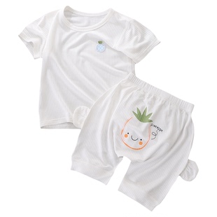 婴幼儿分体套装家居服男宝女宝夏天莫代尔空调房夏季宝宝睡衣薄款
