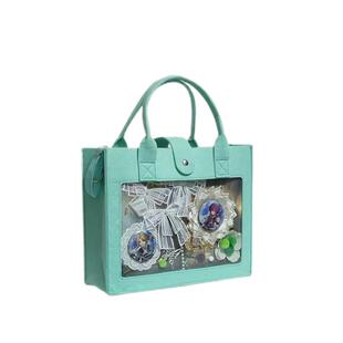 斯莫尔正品原创毛毡痛包大容量吧唧托特包日常通勤单肩手提斜挎包