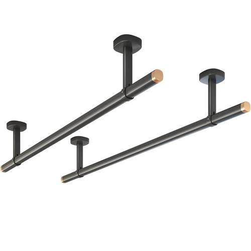 比人晾衣架固定式晾衣杆阳台顶装家用悬挂杆晒衣吊杆一整根铝合金