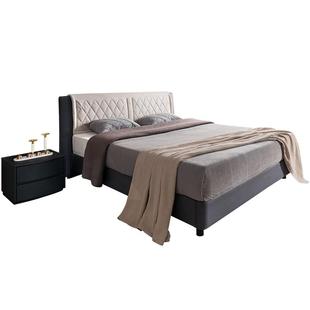 慕思布艺床现代简约轻奢网红床科技布双人床主卧大床意式极简