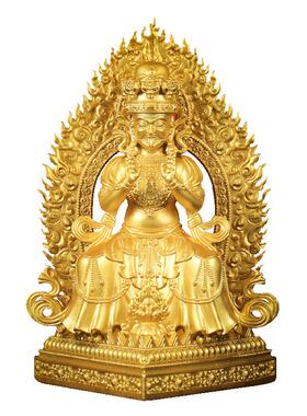 闯隆精工铜制鎏金扎基拉姆摆件