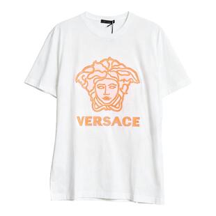 Versace/范思哲 男士美杜莎头像圆领短袖T恤休闲上衣银泰 301596