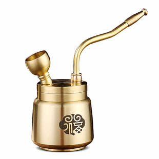 纯铜水壶烟高级水烟壶过滤烟水壶高档老式烟斗香丝配件黄铜正品