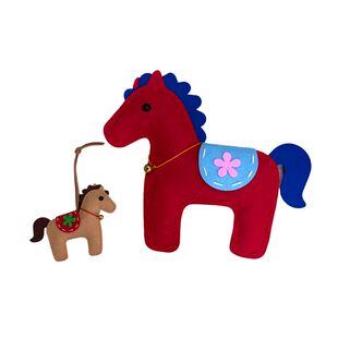 马年新年小马手工不织布diy材料包儿童玩具礼物幼儿园亲子作业