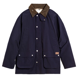 马登工装美式复古Safari游猎装夹克防水蓝色vintage风衣外套男春