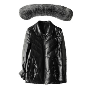 海宁秋冬大码皮草外套女仿狐狸毛加厚PU皮衣外套女宽松韩版短款潮