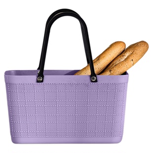 菜篮子手提篮塑料家用鸡蛋水果果篮大号买菜购物篮户外野餐收纳筐