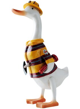 1田园鸭桌面摆件儿童房电视柜酒柜办公室书房装饰品新房乔迁礼物