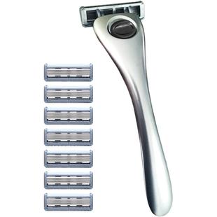 阿帕齐手动剃须刀德国6层进口刀片刀头阿帕奇刮胡刀手动剃胡子刀