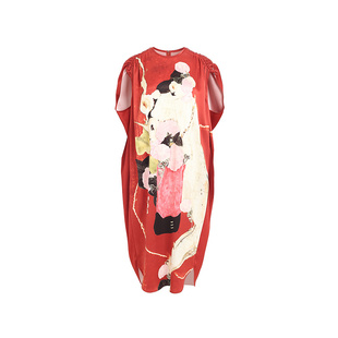 【春日花音】ZHUCHONGYUN春季设计感廓形新中式抽褶连衣裙