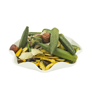 【果栗园】秋葵干果蔬干绿色蔬菜干什锦干即食水果干散装