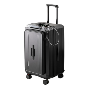 2025新款登机行李箱侧开口可扩展大容量旅行登机拉杆箱28寸翻盖PC