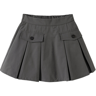 巴拉巴拉女童半身裙中大童宝宝格子短裙春秋新款童装儿童公主裙子