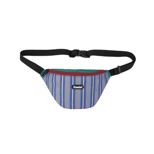 FREEIN小众设计撞色条纹胸包男女户外运动腰包大容量手机斜挎包