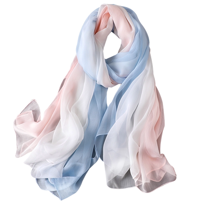 韩版百搭春秋轻薄长款纱巾