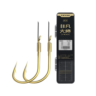 创威凌天非凡大师鱼钩短子线双钩金袖有刺无刺成品绑好钓鱼钩套装