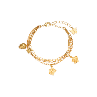 STUGAZIRosy Triple Chain Bracelet 玫瑰多层手链小众设计感手饰