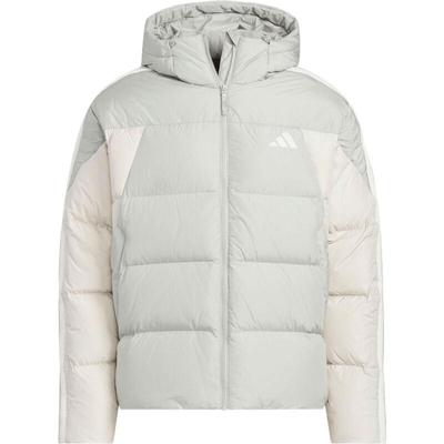 adidas阿迪达斯男子户外运动保暖三条纹连帽羽绒服外套KC2496