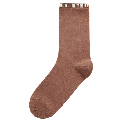 袜say刺绣水晶丝纯色中筒袜女袜