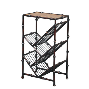 筇竹小书架落地置物架明式家具大漆茶具收纳架茶架博古架放书架子