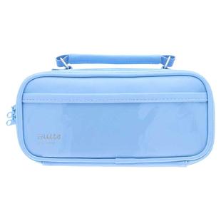 日本文具屋大赏sunstar太阳星mitte拉链收纳包文具化妆品数码配件收纳笔袋大容量船型扁平型时尚纯色学生女