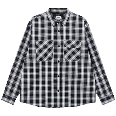 【AT系列】杰克琼斯男装男生春季尖领纯棉衬衫2026年潮流格纹长袖