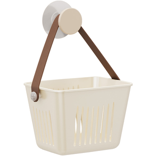 浴室小挂篮子壁挂式收纳篮塑料卫生间置物篮洗澡筐厨房姜蒜小娄子