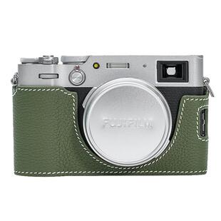 阿尔飞斯真皮相机保护套适用富士fuji x100v相机包配件原装头层牛皮铝合金底座微单专用装饰皮套保护壳