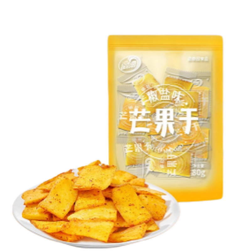 品香园海南特产椒盐芒果干80g果干零食tz