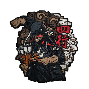 章法四行仓库保卫战纪念魔术贴章臂章个性背包贴八佰国潮刺绣精品