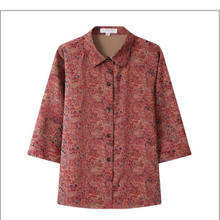 200斤胖妈妈秋装长袖衬衫中老年加肥加大码女装宽松上衣服超大号