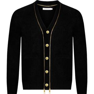 HELLEN&WOODY2025秋冬新款奢侈品毛衣送礼男装山羊绒男士开衫外套